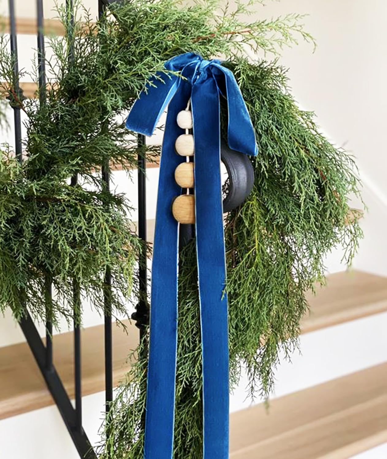 Royal Blue Velvet Ribbon 1'' 25 Yards for Christmas Tree, Gift Wrapping, Flower Bouquet, Wreath Decorations, Bow Making