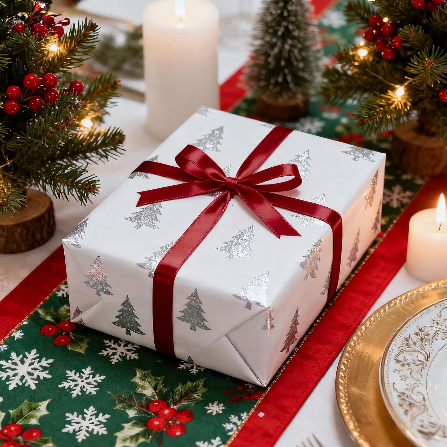 5/8 Inch 100 Yards Satin Ribbon Wine Red, Solid Color Fabric Ribbon for Gift Wrapping, Wedding, Polyester Gift Ribbon for Birthday Party Decoration, Craft, Hair, Floral, Sewing