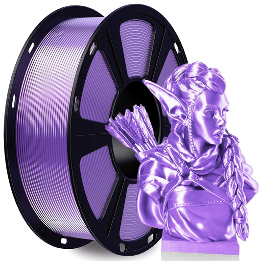 GIANTARM 3D Printer Filament, Silk Purple Pla Filament, 1Kg(2.2lbs) Spool, 1.75mm Dimension Accuracy +/- 0.03mm, 3D Printing Filament