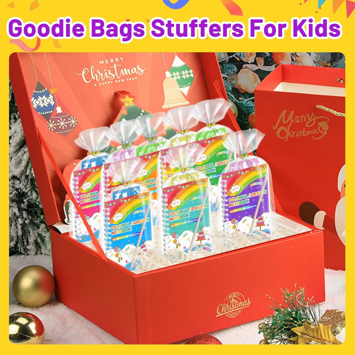 Party Favors for Kids: 36 Pack Scratch Art Notebooks with Rainbow Colors, 2-in-1 Coloring & Scratch Books, Bulk Birthday Gifts, Goodie Bags, Classroom Prizes for Boys & Girls