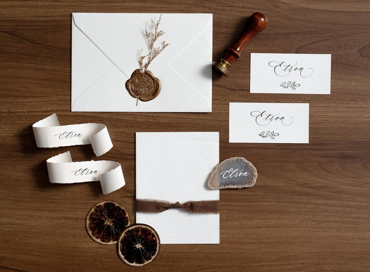 Brown Ribbon 5/8" x 21 Yards with Frayed Fringe Fabric Cotton Ribbons for Gift Wrapping Wedding Invitations Flower Bouquet Baby Shower