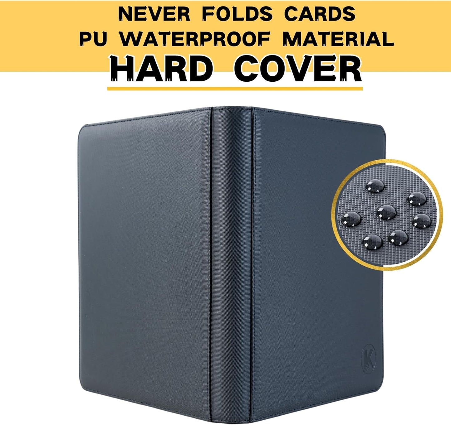 1000+ Pockets Trading Card Binder, 16-Pocket Card Ablum Compatible with MTG,Sports Cards & Other Standard Size Trading Cards (Black)