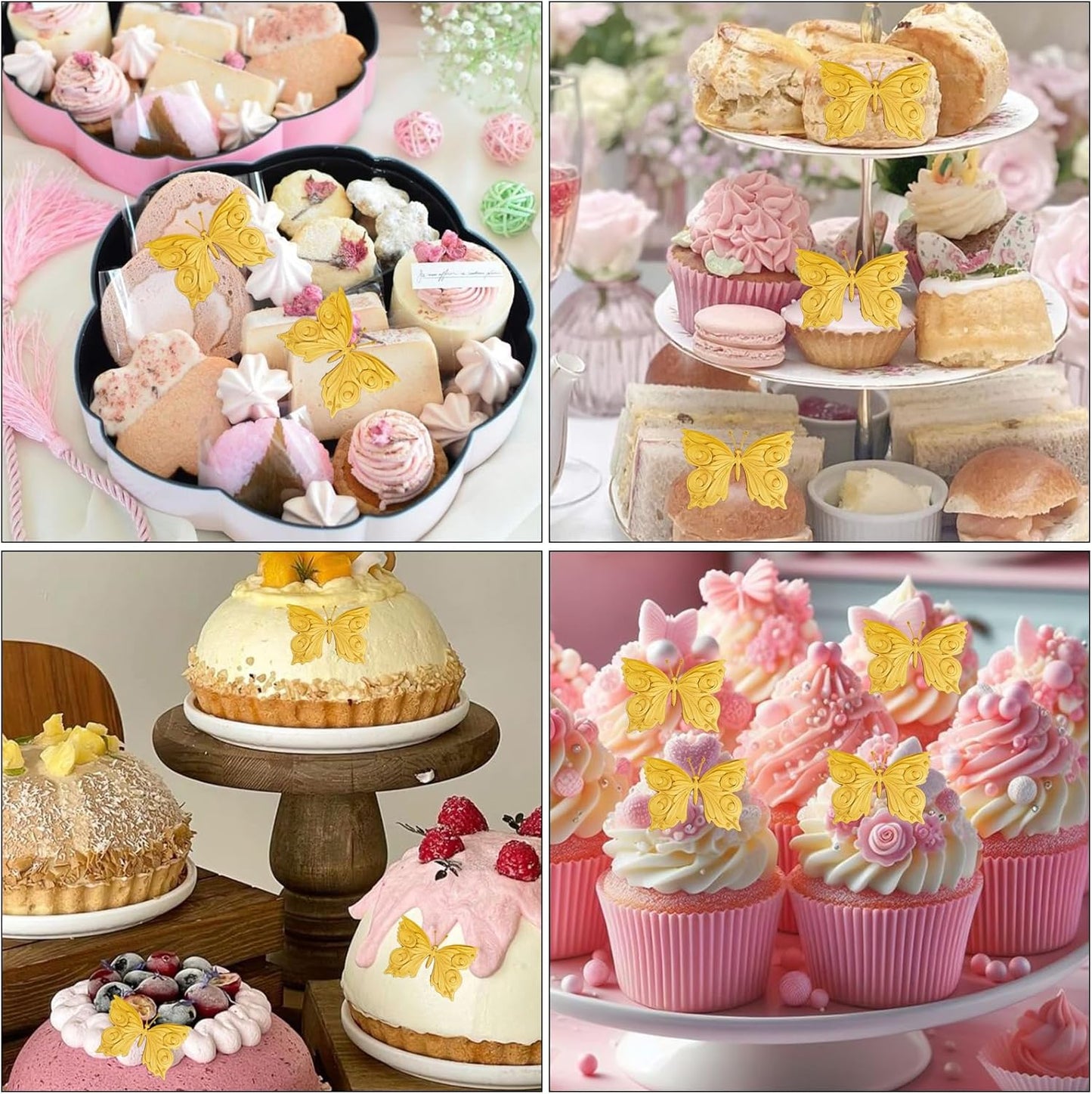 1Pcs 3D Butterfly Silicone Mold, Non-Stick Butterfly Cake Decoration Fondant Molds, for Kitchen Baking, Chocolate, Candy, Biscuits, Flower Paste, Resin Mold, Clay Modeling, Home Decor