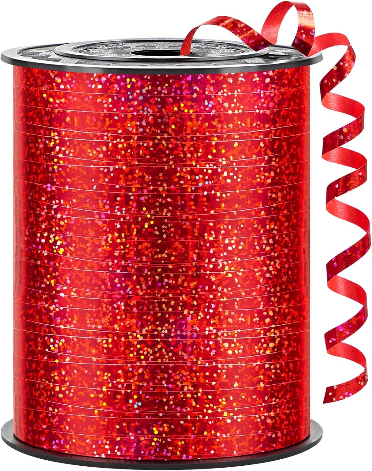 500 Yards Metallic Red Curling Ribbon-Balloon String-Balloon Ribbon Glitter Shiny Roll for Party Decoration, Gift Wrapping, Art Crafts