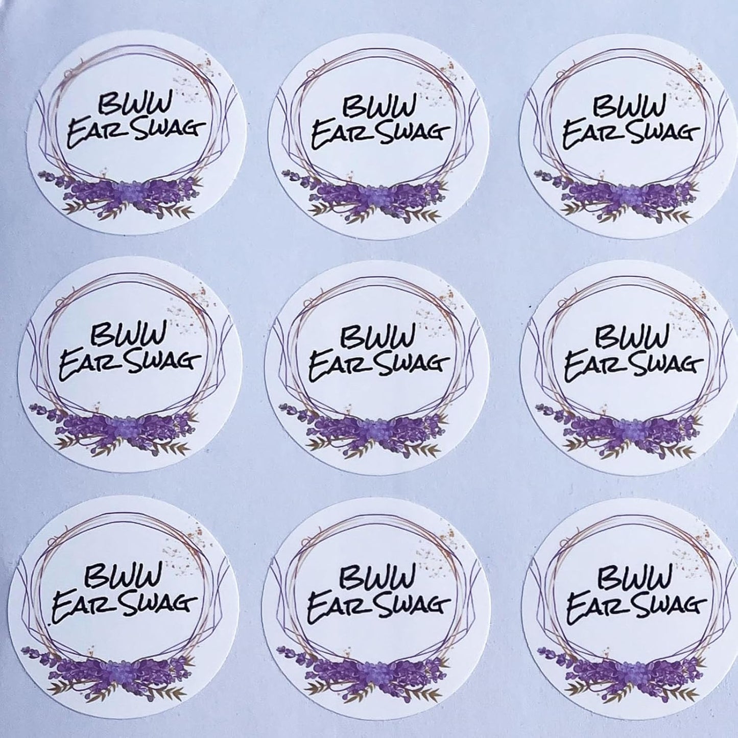 Premium Custom Stickers Labels - Personalized Stickers for Businesses Logo and Name. Birthday Pets and Label Product Boxes Wedding Favors Waterproof Labels (Wreath 4, 3 inch)