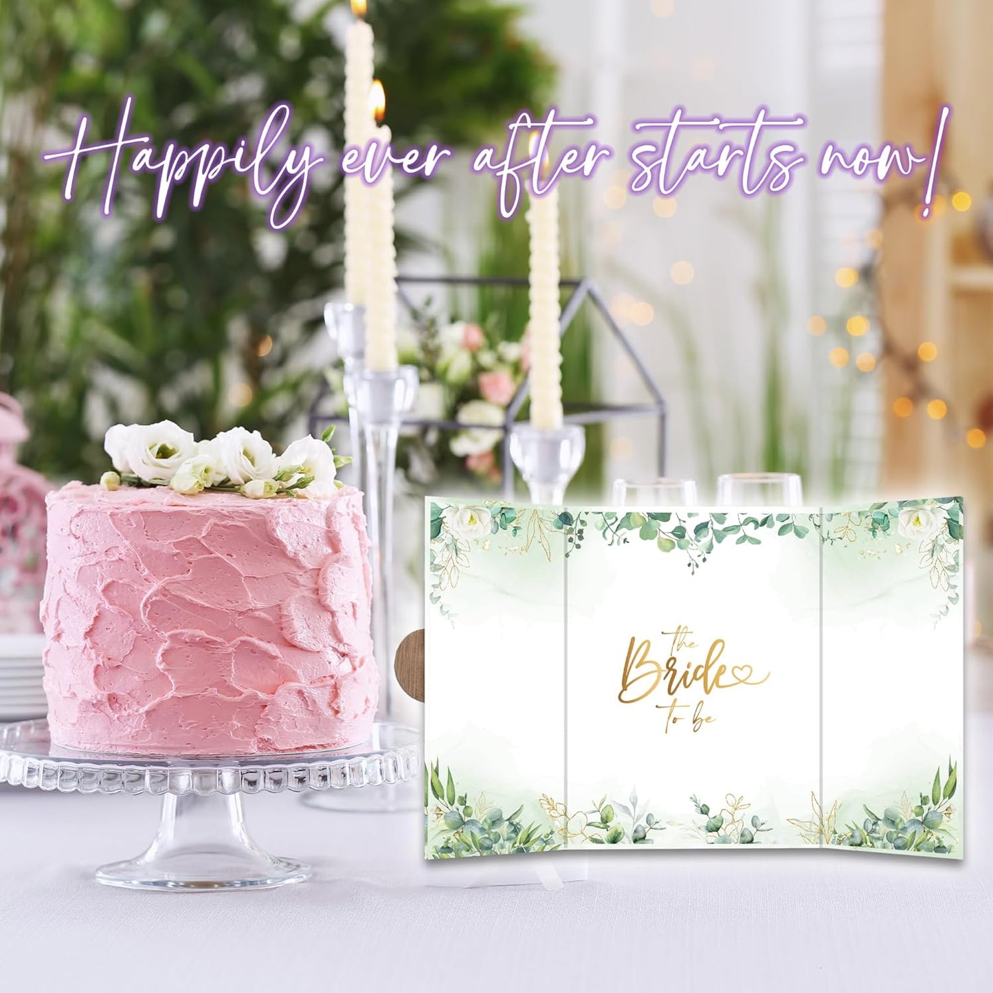 Botanical Bridal Shower Decorations - 18 ''x12'' Bride-to-Be Signature Guest Book Alternative - Signature Book/Signing Card Board Gifts - Bachelorette Party Wedding Reception Decor & Supplies -A09