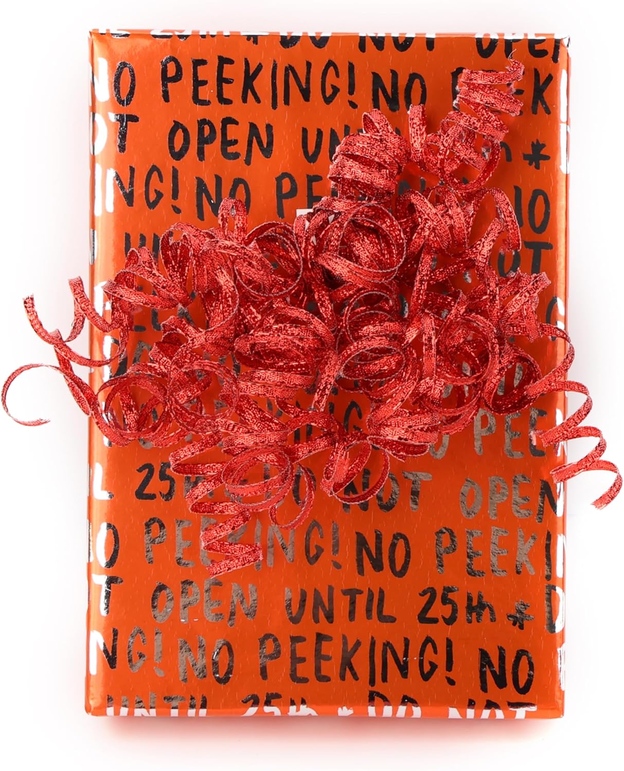 6" Metallic Red Christmas Curly Ribbon Bows for Gift Wrapping Self Adhesive Gift Bows for Holiday Decor, Baskets, Birthday, Wedding, Presents, Party Favors Decorations 6-Count