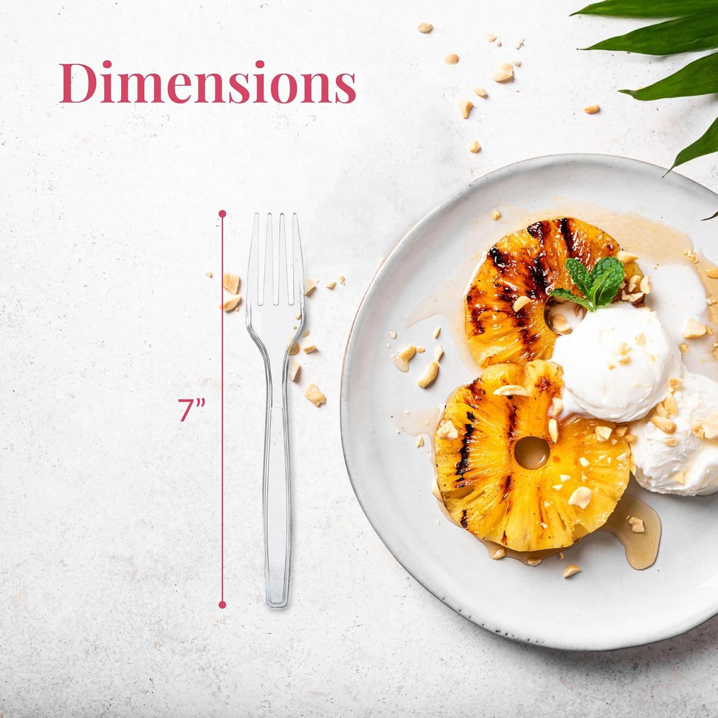 Prestee Clear Plastic Forks 100 Count - Heavy Duty Disposable Forks, Crystal Clear Silverware, Durable Plastic Utensils for Parties, Events, and Catering - Bulk Flatware Set for Any Occasion