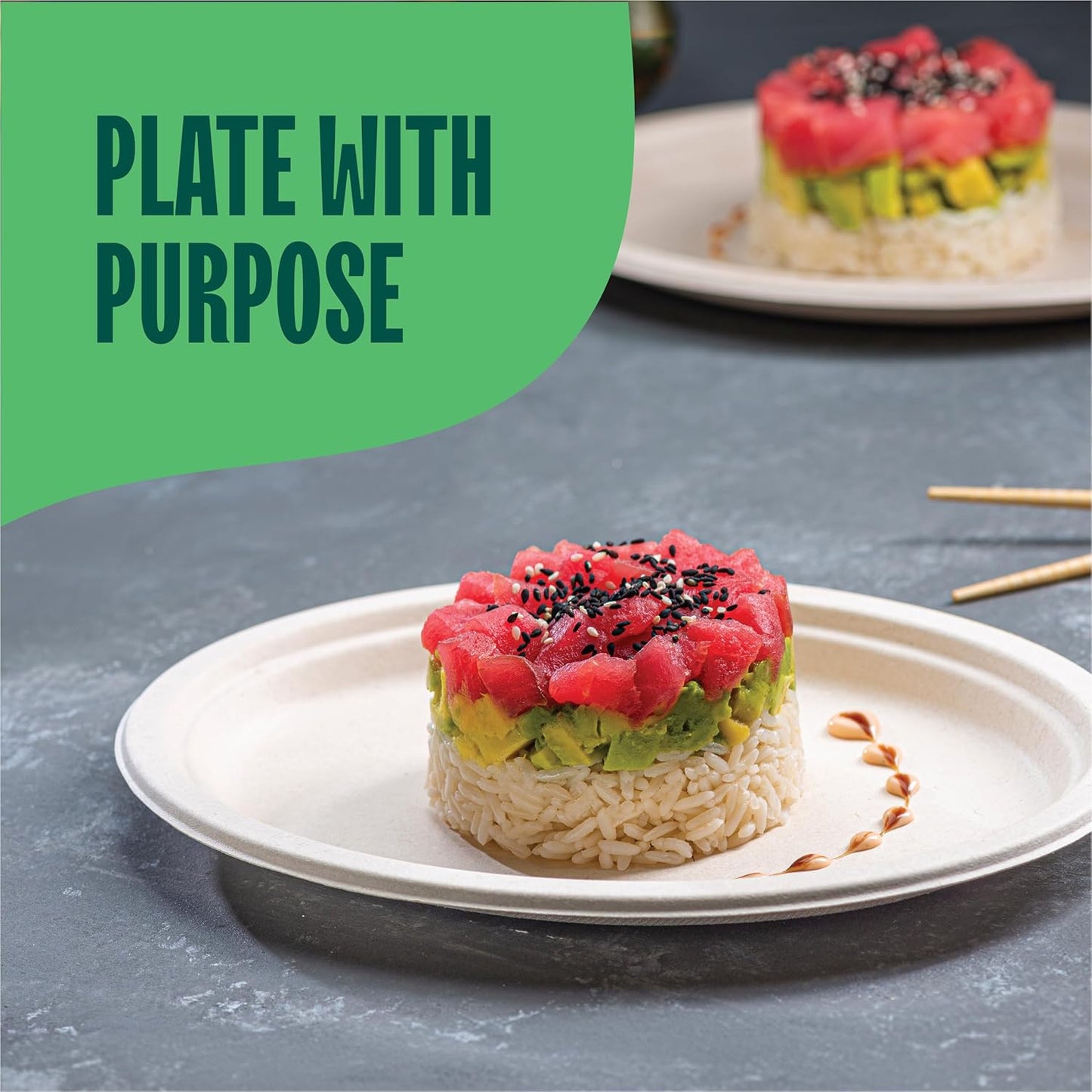 100% Compostable Oval Paper Plates [50-Pack] - {PFAS-Free} - {BPI Certified} - [10 Inch] Heavy Duty, Eco-Friendly, Biodegradable Bagasse Dinner Platters - Natural Brown 10" Oval Plates by Stack Man