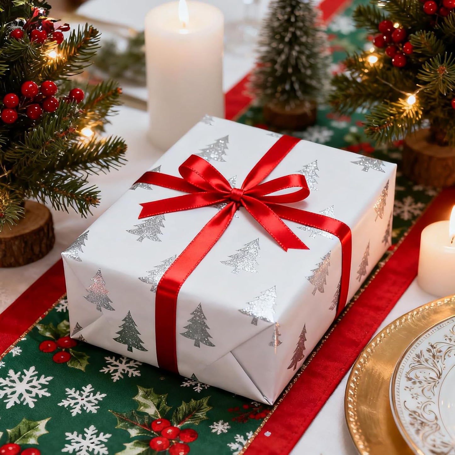 5/8 Inch 100 Yards Satin Ribbon Red, Solid Color Fabric Ribbon for Gift Wrapping, Wedding, Polyester Gift Ribbon for Birthday Party Decoration, Valentine's Day, Craft, Hair, Floral, Sewing