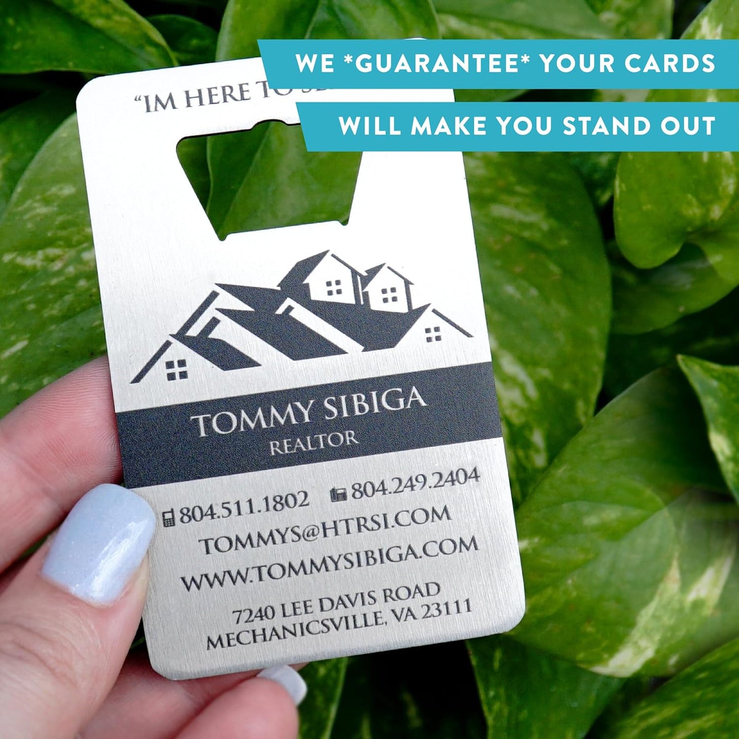 Custom Metal Bottle Opener Business Cards (Stainless Steel, 25 pcs) - 2 Business Days Personalized Stainless Steel Bottle Opener With Your Logo Printed 1.5mm Thick