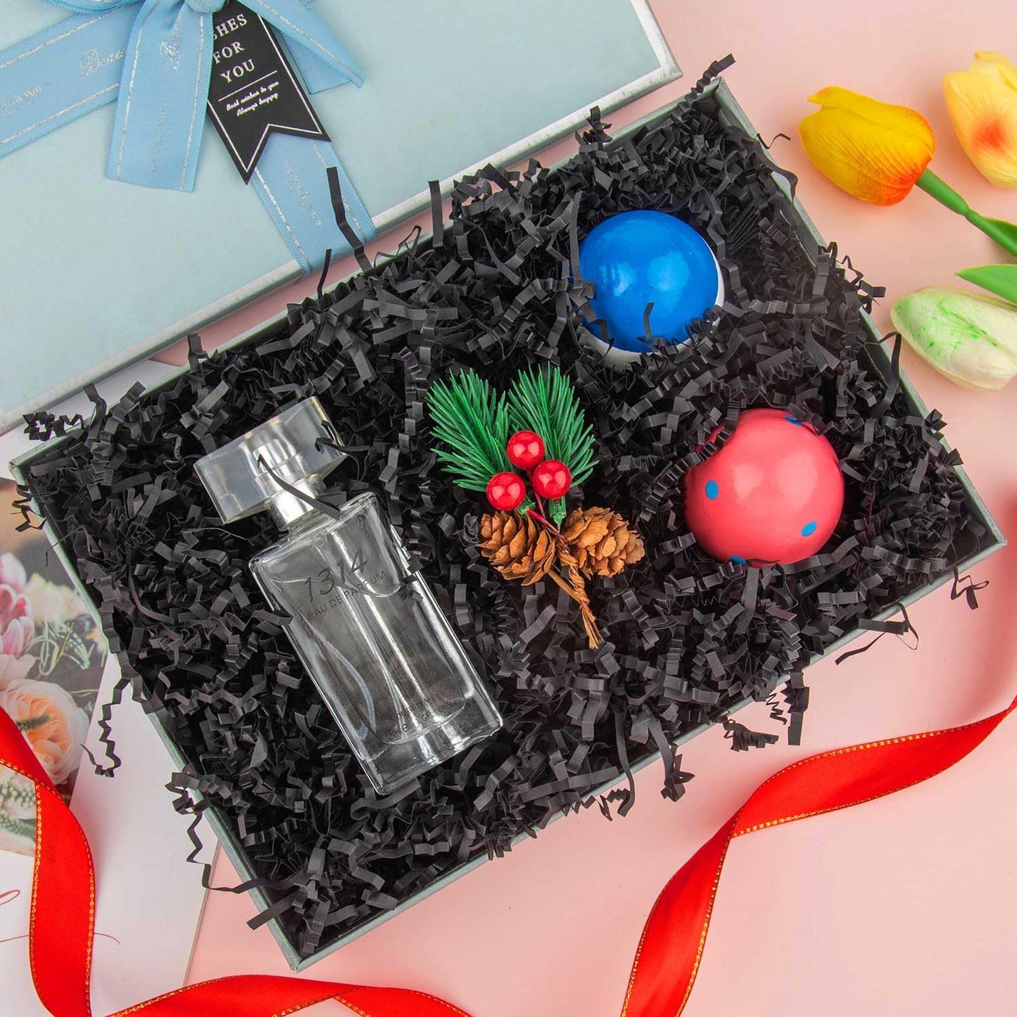 8.5oz Crinkle Paper Filler, Gift Baskets Gift Boxes Crafts Shredded Cut Paper Packaging Decorative Stuffing & Cushioning Confetti for Easter Birthday Wedding Party Favor Black