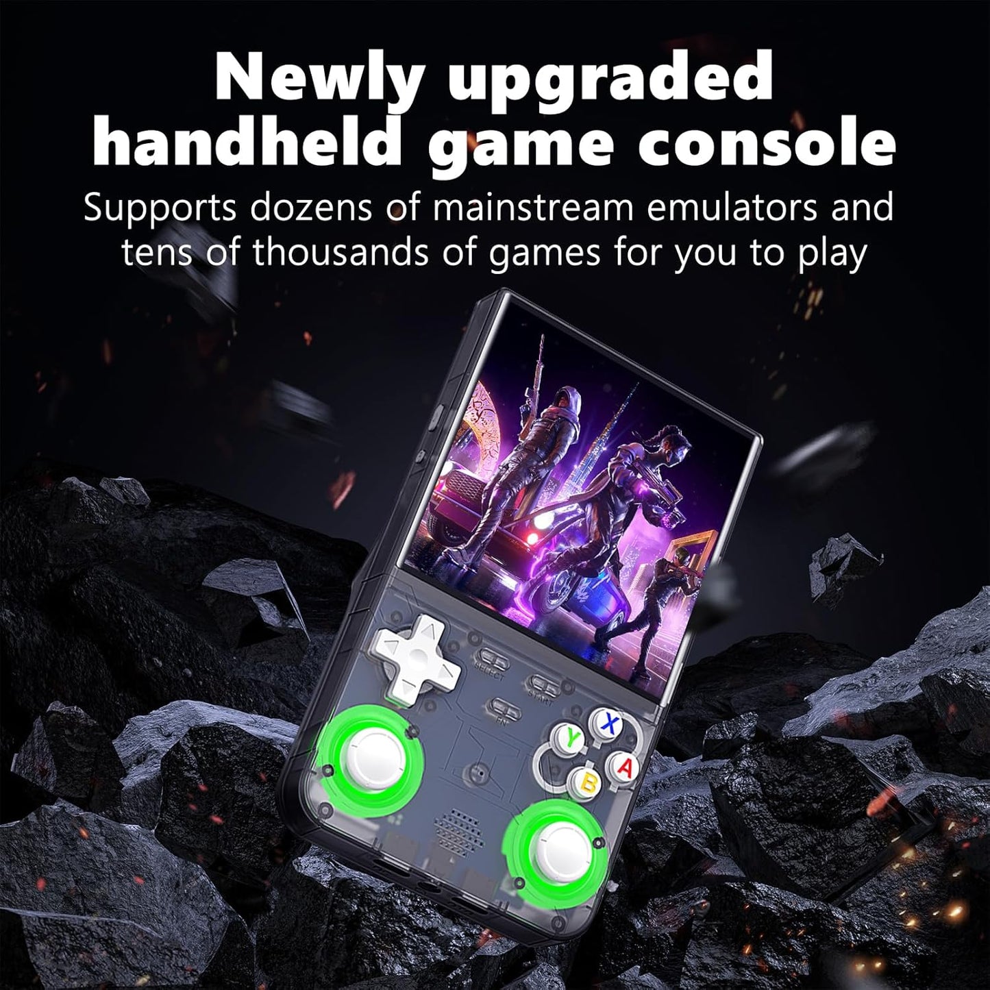 2025 New Upgrade R36ULTRA Retro Handheld Game Console with 64G Built-in 21000+ Classic Games,Portable Hand Held Open Source Linux System 4.0-in 4k HD IPS Screen Video Player (White)