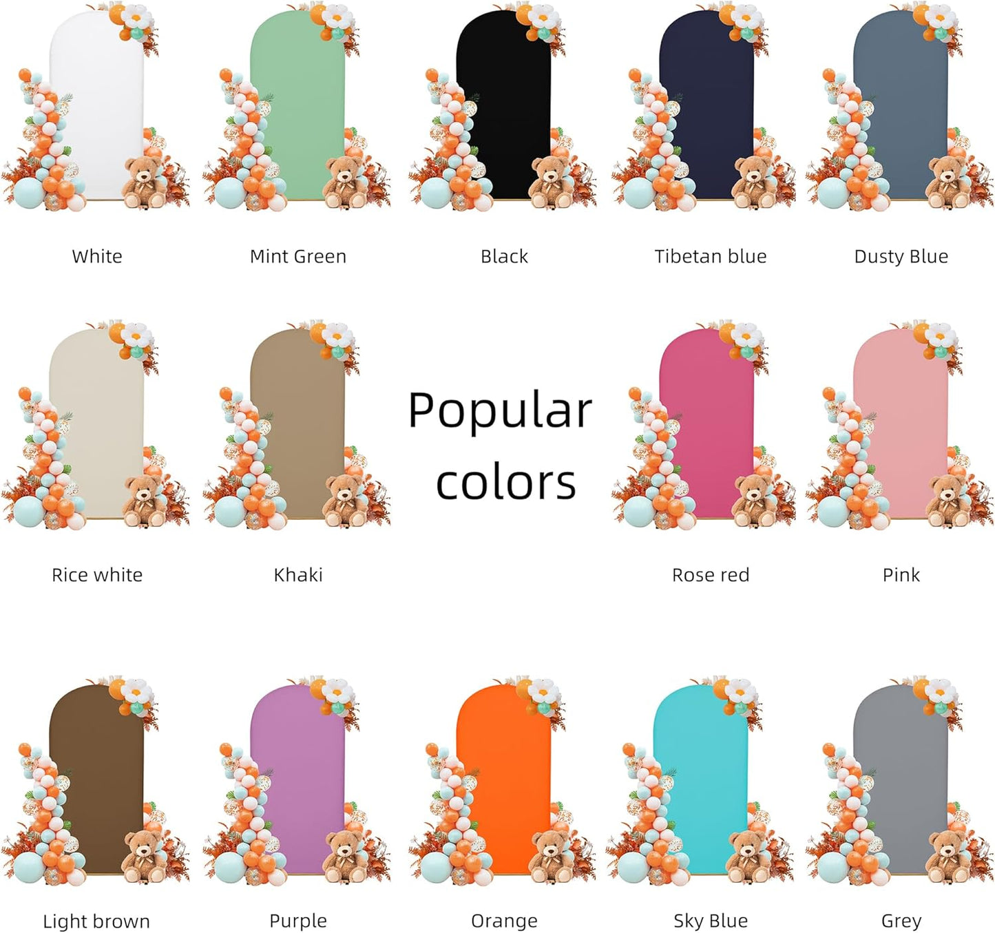 Wedding Arch Cover 6.6FT Arch Backdrop Cover Spandex Fitted Arch Cover for Round Top Chiara Backdrop Stand Covers for Wedding Birthday Party Baby Shower Banquet Ceremony Decoration