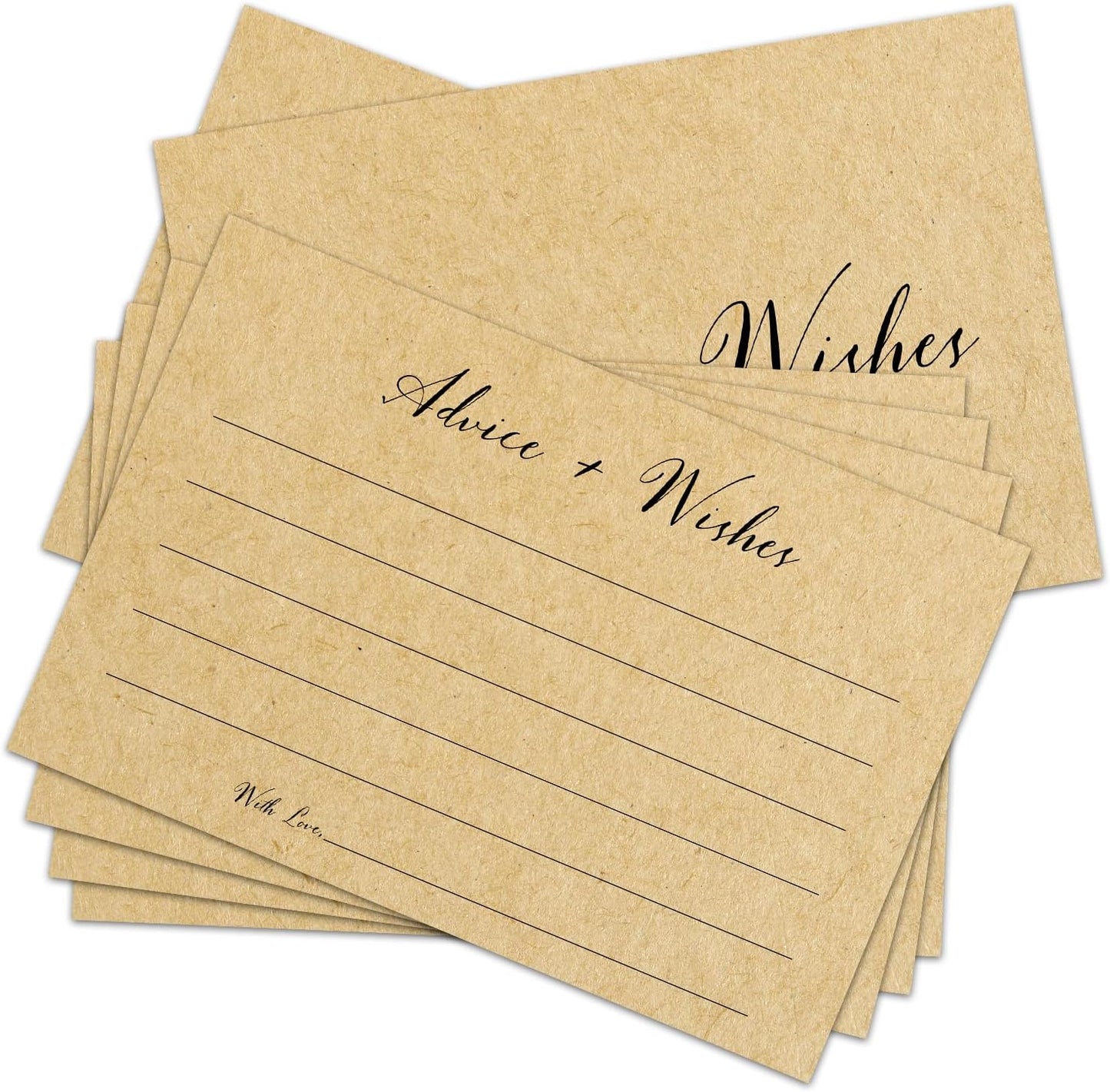 Brown Advice And Wishes Cards, Advice Cards For Bridal, Wedding, Baby Shower, Mr And Mrs, Graduation, Wishes For Baby Cards Baby Shower, Pack Of 20 4x6 Cards Double Sided Print -04
