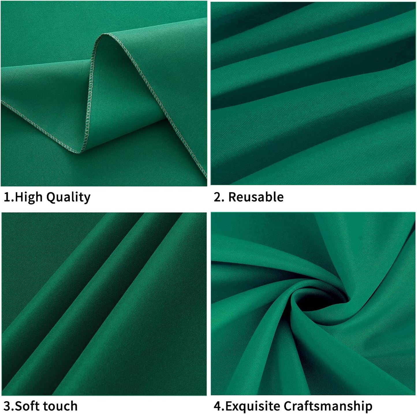 Hunter 6 Pack Round 60 Inch Tablecloth, Premium Polyester Table Cloth Washable Table Cover Stain and Wrinkle Resistant Decorative Table Cover for Party Wedding