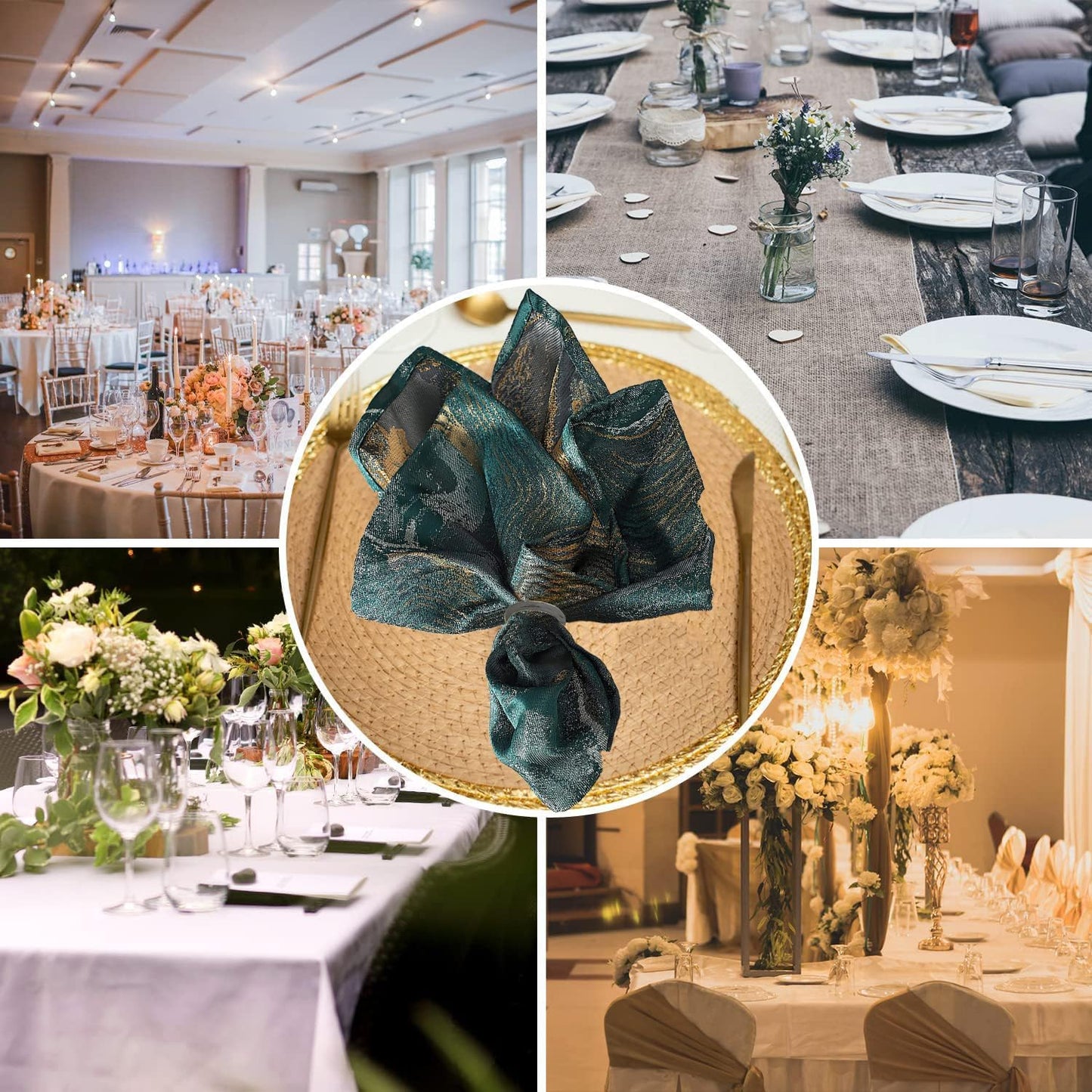 Grey Napkin Rings - 10 Pcs Stainless Steel Napkin Rings,Black Rotundity Metal Napkin Ring for Table Settings Wedding Christmas Party Dinner Table