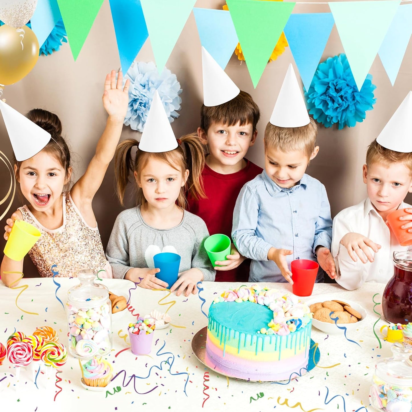 CANREVEL Party Hats for Kids and Adults, Party Headwear, Happy Birthday Hats, Birthday Party Decorations