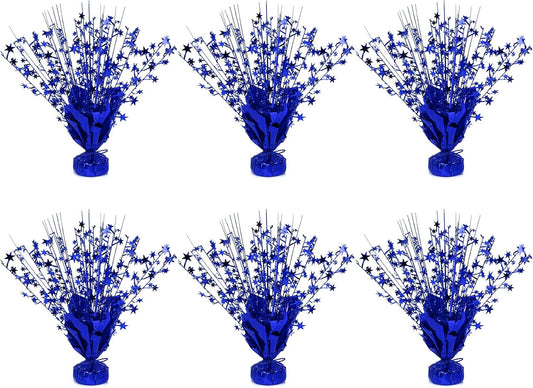 6 Pack Star Table Centerpieces for Party, Birthday Table Decorations for Kids Adults, Party Centerpieces for Tables for Wedding Baby Shower Graduation Holiday Event (Blue)