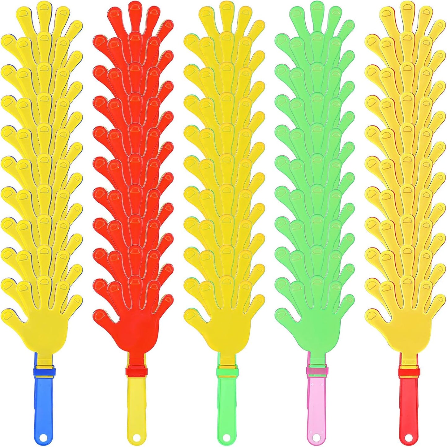 80 Pcs Hand Clappers, 7.48 Inch Noise Makers Bulk, Party Clappers Noisemakers for Sports Events, Birthday Extravaganzas(Colorful)