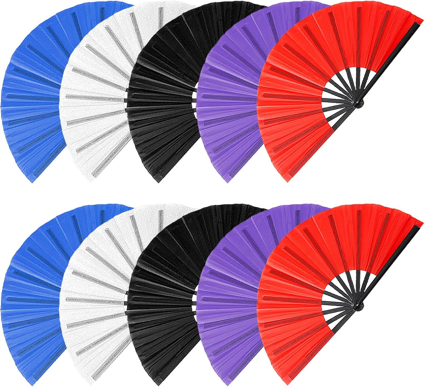 KEYIDE 10 Pcs Clacking Fans for Line Dancing Bulk, Rave Fans Boots on The Ground Popping Hand Fans for Festival Concerts Party Clapping (Multi Colors)