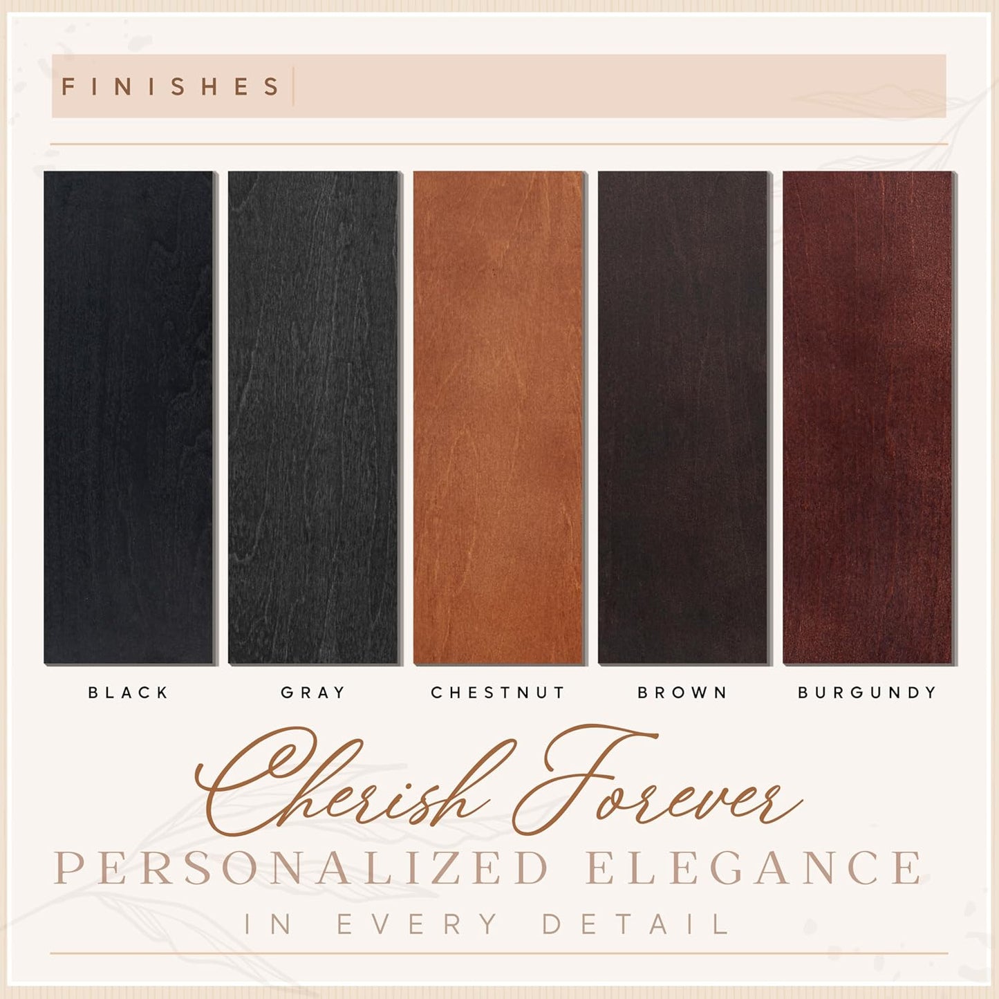 Personalized Wood Wedding Guest Book - 5 Colors/Finishings, 2 Sizes, 12 Designs - Wood Wedding Decorations, Guest Book Signs for Wedding Reception (DESIGN 3)