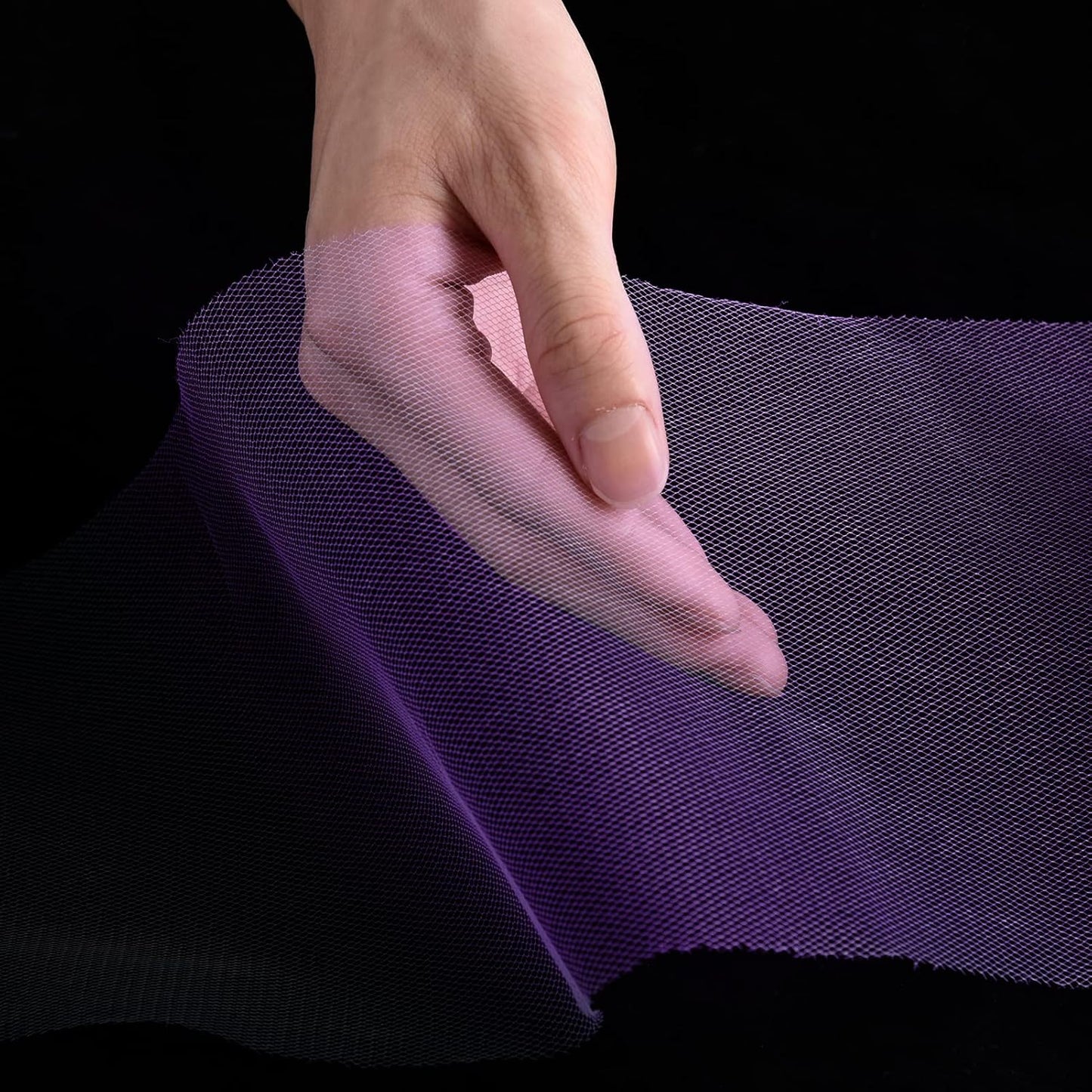 Tulle Fabric Roll, 6” by 200 Yards (600FT) Tulle Organza Fabric Spool for DIY Tutu Skirt Baby Shower Decor Wedding Backdrop Crafts Birthday Party Supplies(Dark Purple)