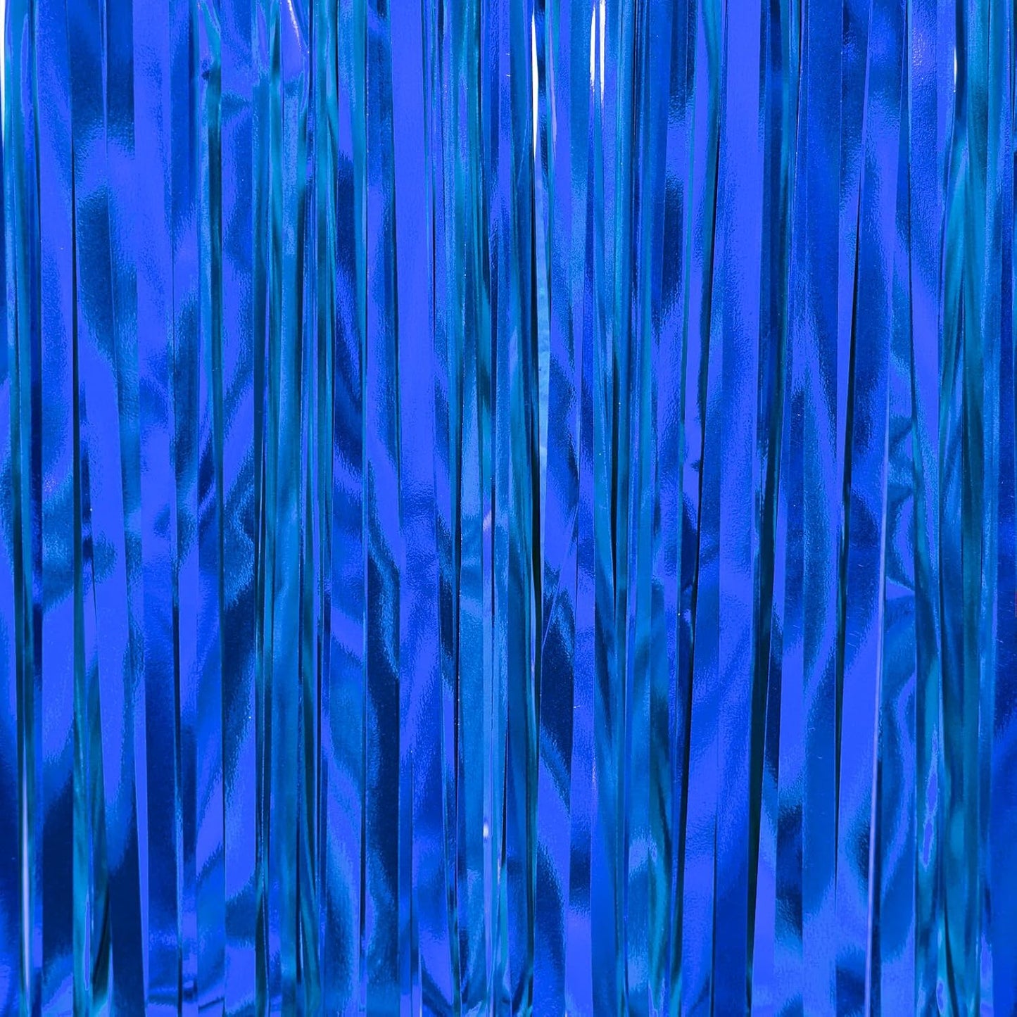 PartyWoo Dark Blue Streamers Fringe Backdrop 3pcs Navy Blue Foil Fringe Curtain 8.2FT Tinsel Backdrop for Birthday Gender Reveal Baby Shower Graduation Pool Under The Sea Ocean Party Decorations