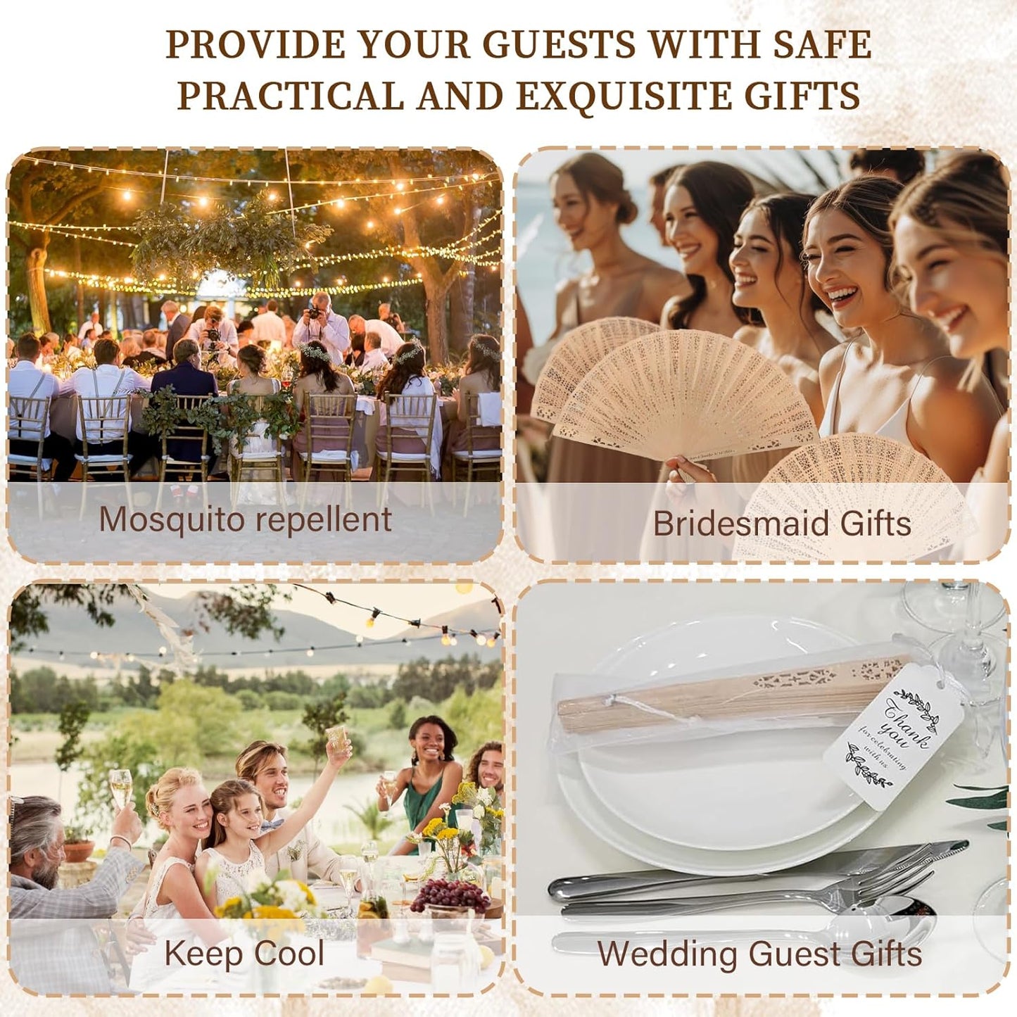 20/50/100Pcs Personalized Wooden Wedding Fans for Guests – Custom Text/Logo Folding Hand Fans for Party, Bridal Shower & Summer Wedding Favors(20)