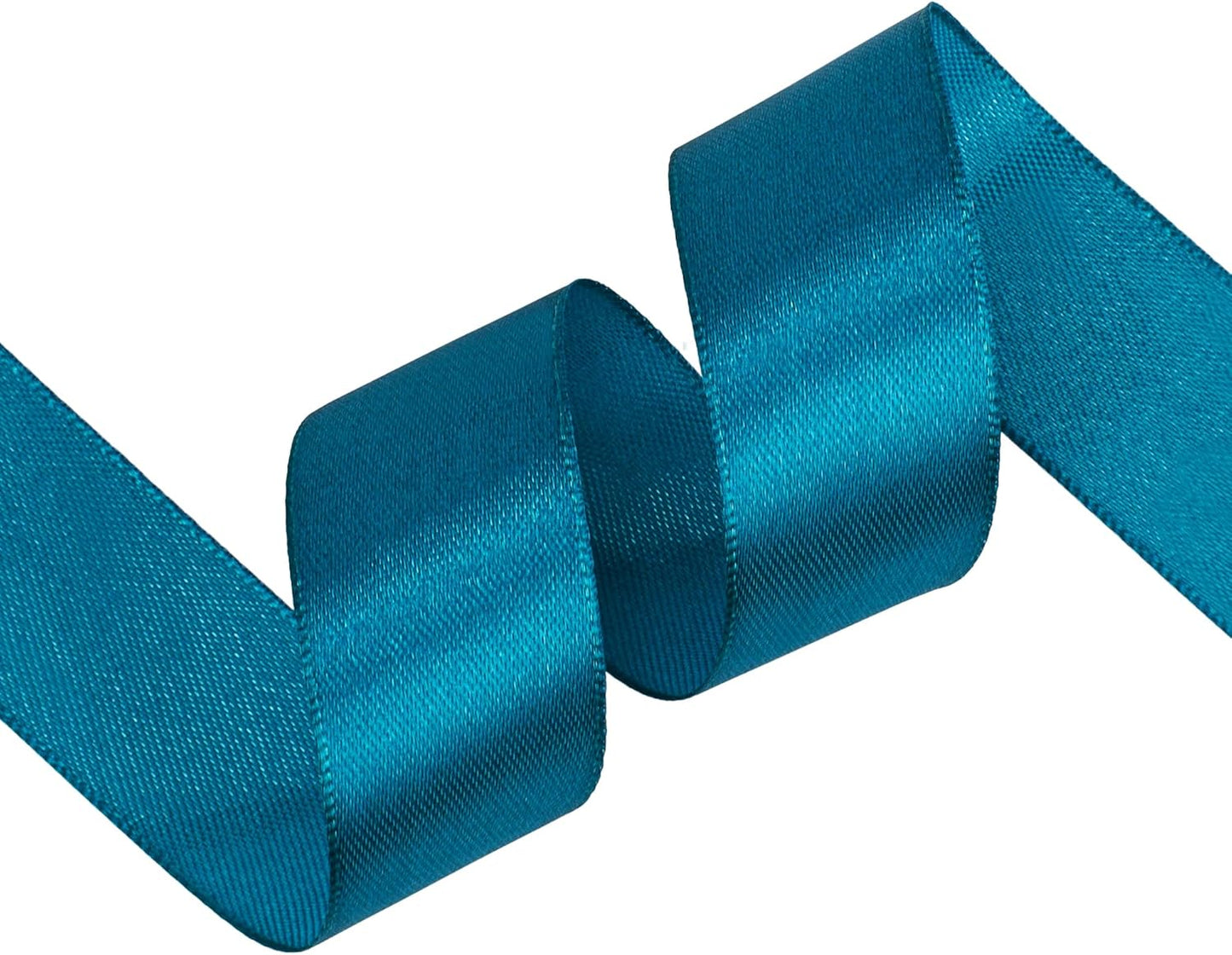 Turquoise Satin Ribbon 1 inch X Continuous 25 Yards, Single Face Polyester Ribbon Perfect for Gift Wrapping, Flower Bouquet, Wedding Decor, Crafts, Bow Making, Sewing and More