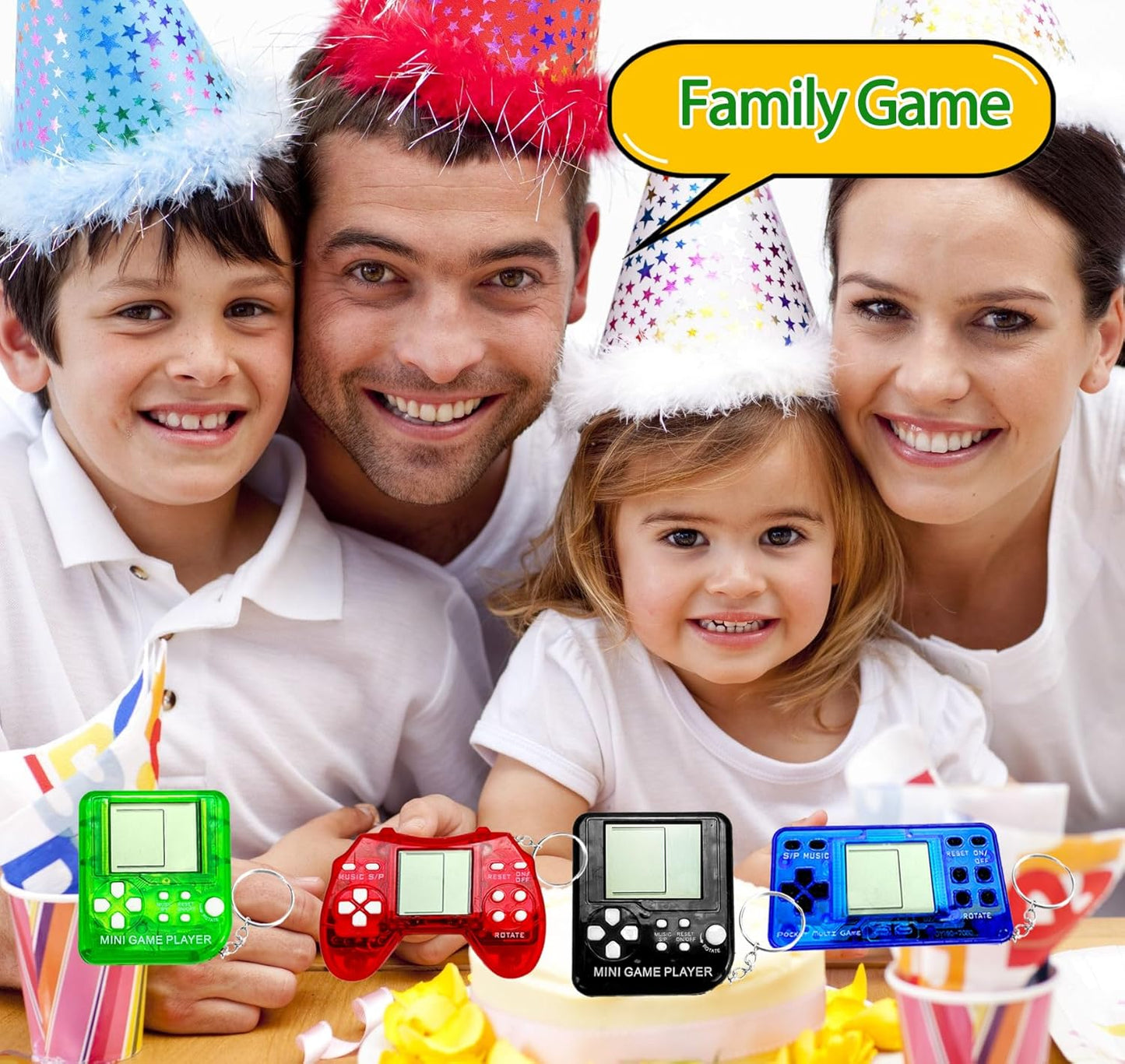 yuzshin 15Pcs Video Game Keychain Video Game Party Favors Video Game Party Supplies 3 Styles Mini Game Console Fidget Toys Bulk for Kids Classroom Prizes Goodies Bags Stuffer Backpack Keychain