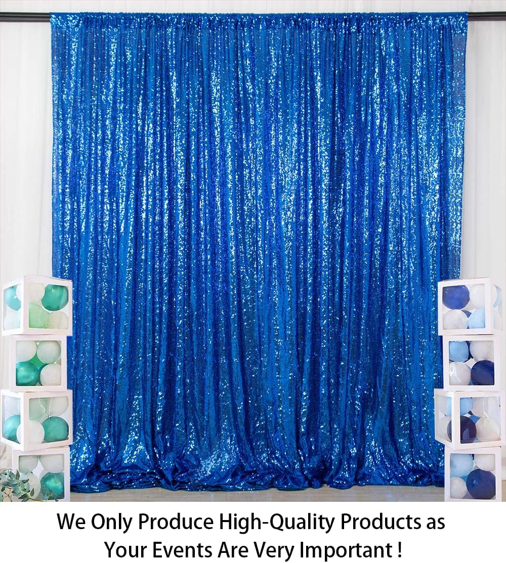 ShinyBeauty Royal Blue Sequin Backdrop 10FTx10FT Photo Backdrop for Wedding Sparkle Backdrop for Photograph Glitter Backdrop for Baby Shower Party Shimmer Fabric Background