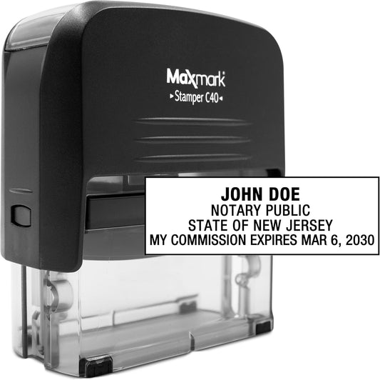 Notary Stamp for State of New Jersey- Self Inking Stamp