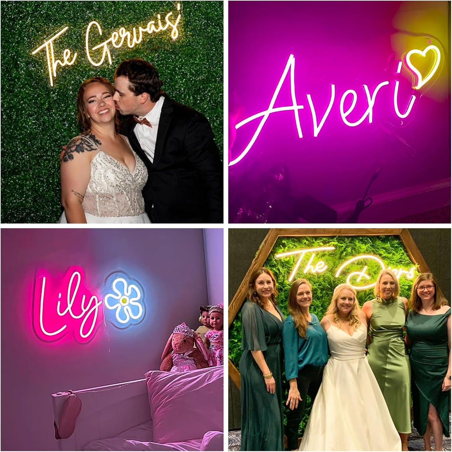 SELICOR Personalized Neon Signs Led Neon Signs Light for Bedroom Wedding Birthday Party Home Décor Custom Neon Sign Bar Store Logo Neon Sign (Optional 30" to 40")