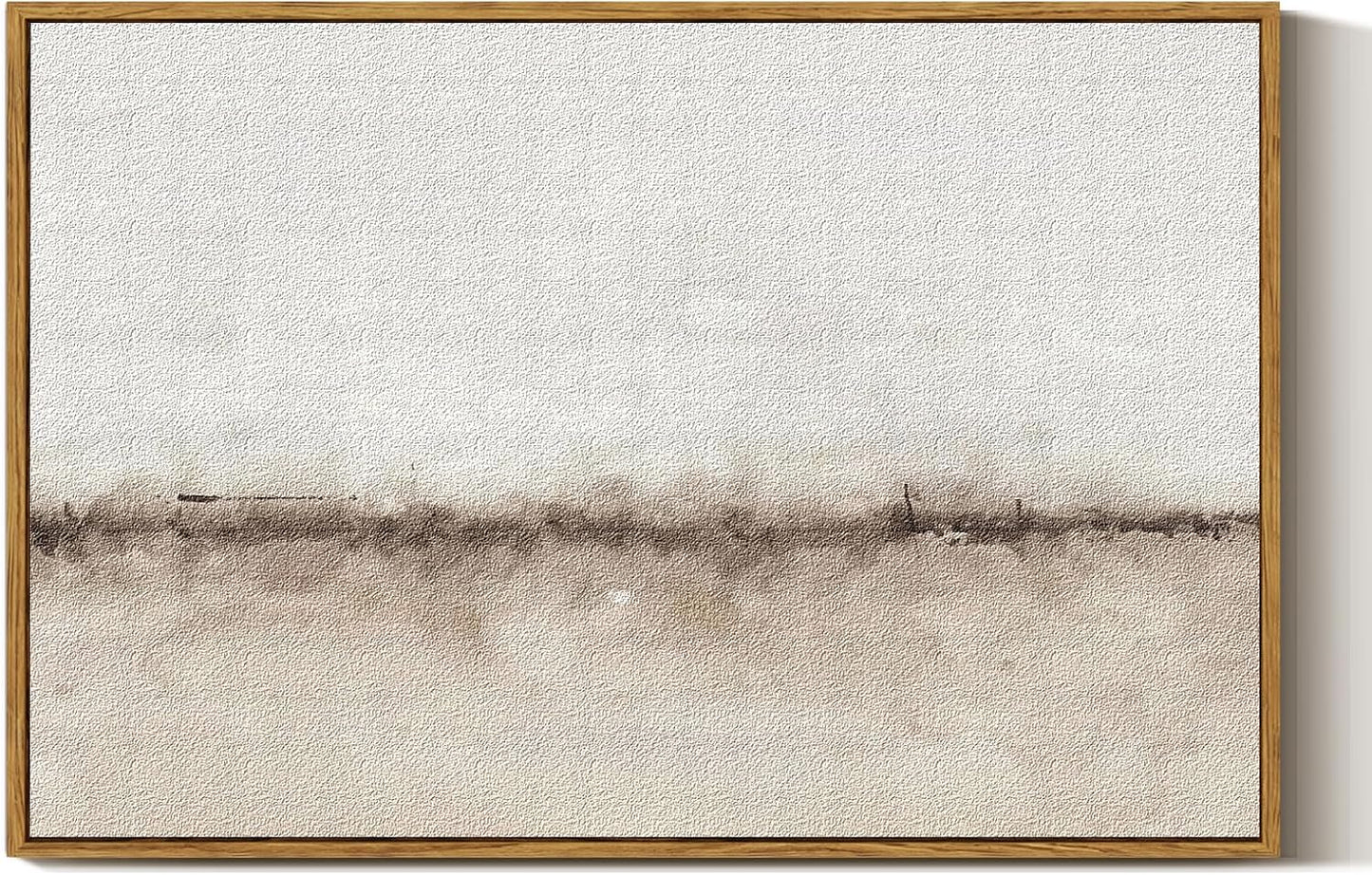 ARPEOTCY Large Framed Canvas Wall Art, 24x36 Inch, Modern Minimalist Abstract Art Prints, Contemporary Neutral Beige Decor for Living Room Hallway Bedroom Fireplace, Sandstone Textured Decor