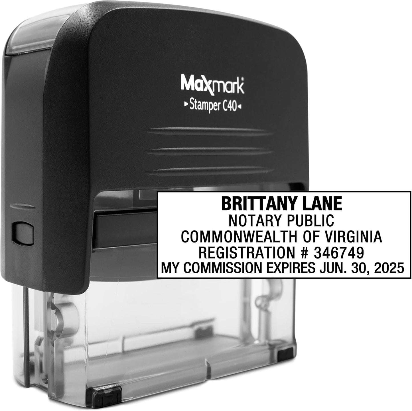 MaxMark Notary Stamp for State of Virginia- Self Inking Stamp