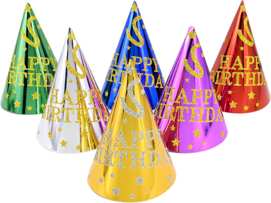 CANREVEL 12 PCS Party Hats for Kids and Adults, Party Headwear, Happy Birthday Hats, Birthday Party Decorations