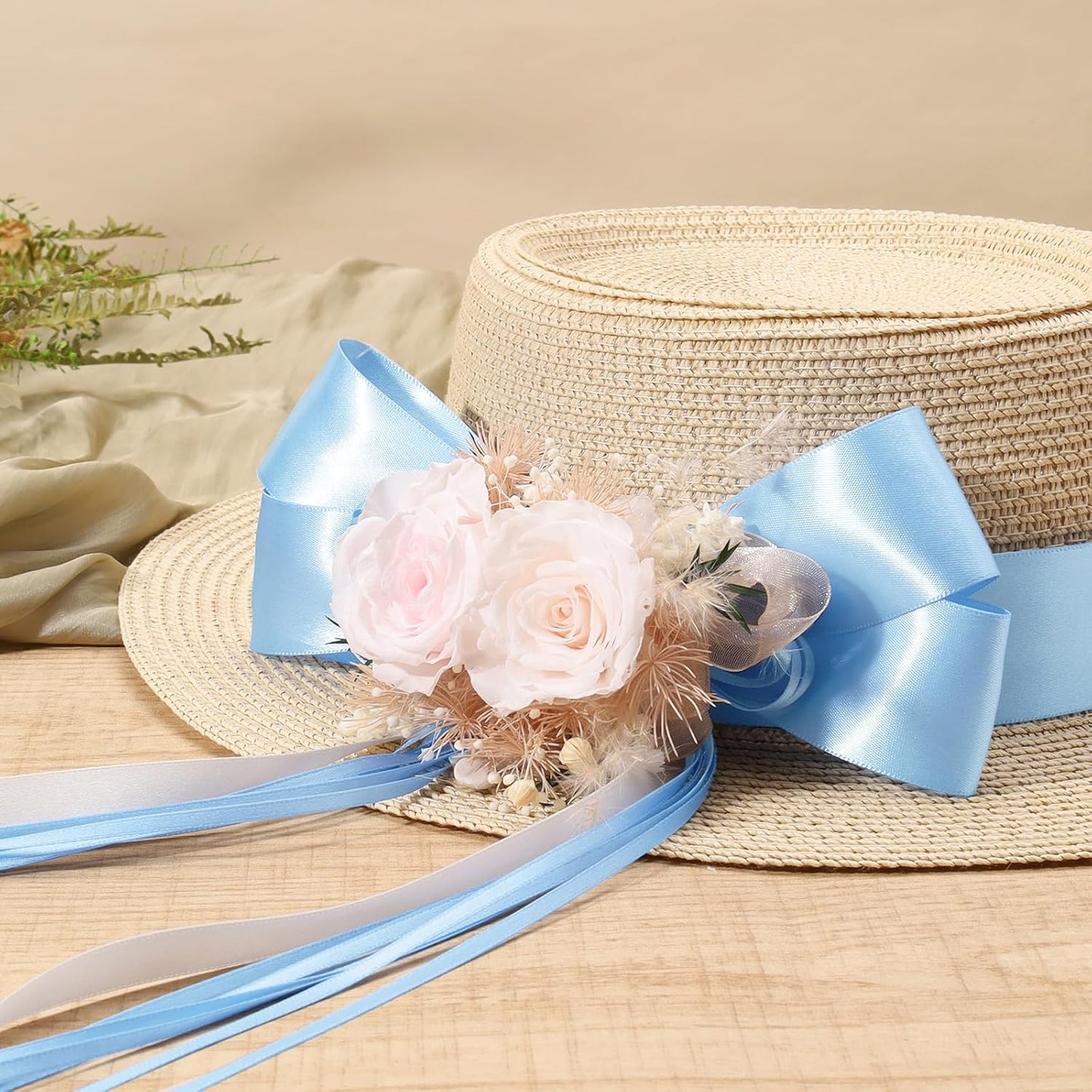 LaRibbons Light Blue Satin Ribbon 1 1/2 Inch 25 Yards Luxury Double Faced Blue Silk Ribbon for Flower Bouquet Crafts Gift Wrapping Wedding Party Babyshower Decoration