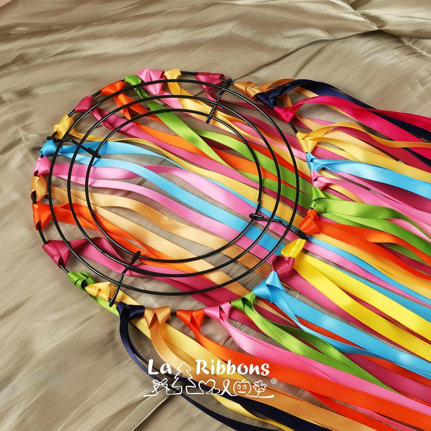 LaRibbons 3/8 Inch 50 Yard Double Faced Satin Ribbon,Red Small Satin Craft Fabric Ribbon for Gift Wrapping Floral Bouquets Wedding Party Decoration