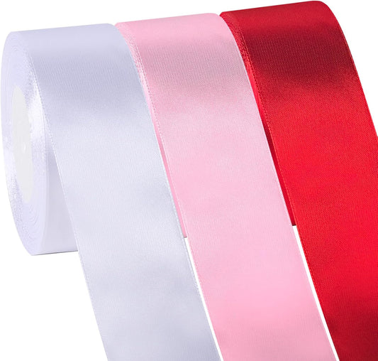 NESCCI 75 Yards Ribbon,1-1/2 Inch Satin Ribbon,Single Face Satin Ribbons,Perfect for Gift Wrapping,Wedding Decoration,Handmade Bows,Wrapping Bouquet, Halloween, Christmas