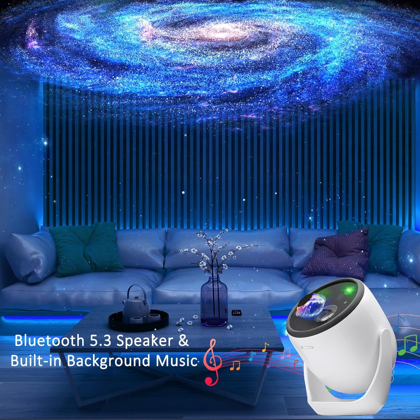 3D Theme Projector, HD Naked-Eye 3D Starry Sky Projector, Theme Dynamic Night Light, Includes Remote Control, Timer Function, and Bluetooth Speaker. Ideal for Home Decor and Leisure Entertainment.