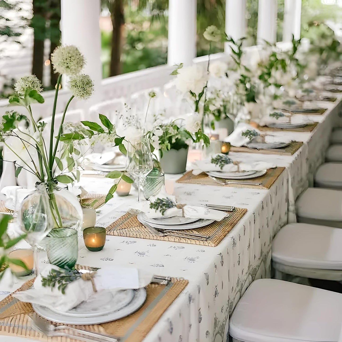 MAOANME Napkin Rings Set of 30, Rustic Eucalyptus Napkin Holder Rings with Wood Bead, Farmhouse Green Leaf Napkin Ring Bulk, Boho Napkin Ring for Wedding, Table Decor