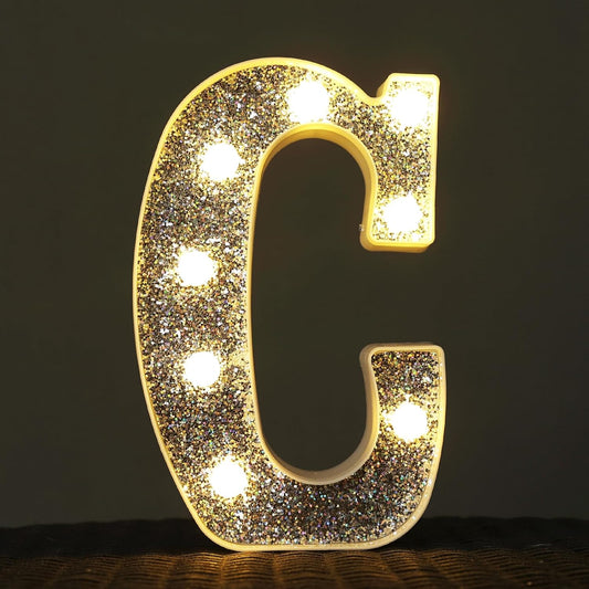 Light Up Letters - Marquee Light Signs for Table Decorations, Prom, Events or Engagement Party - Featuring Alphabet & Number Lighted Letters