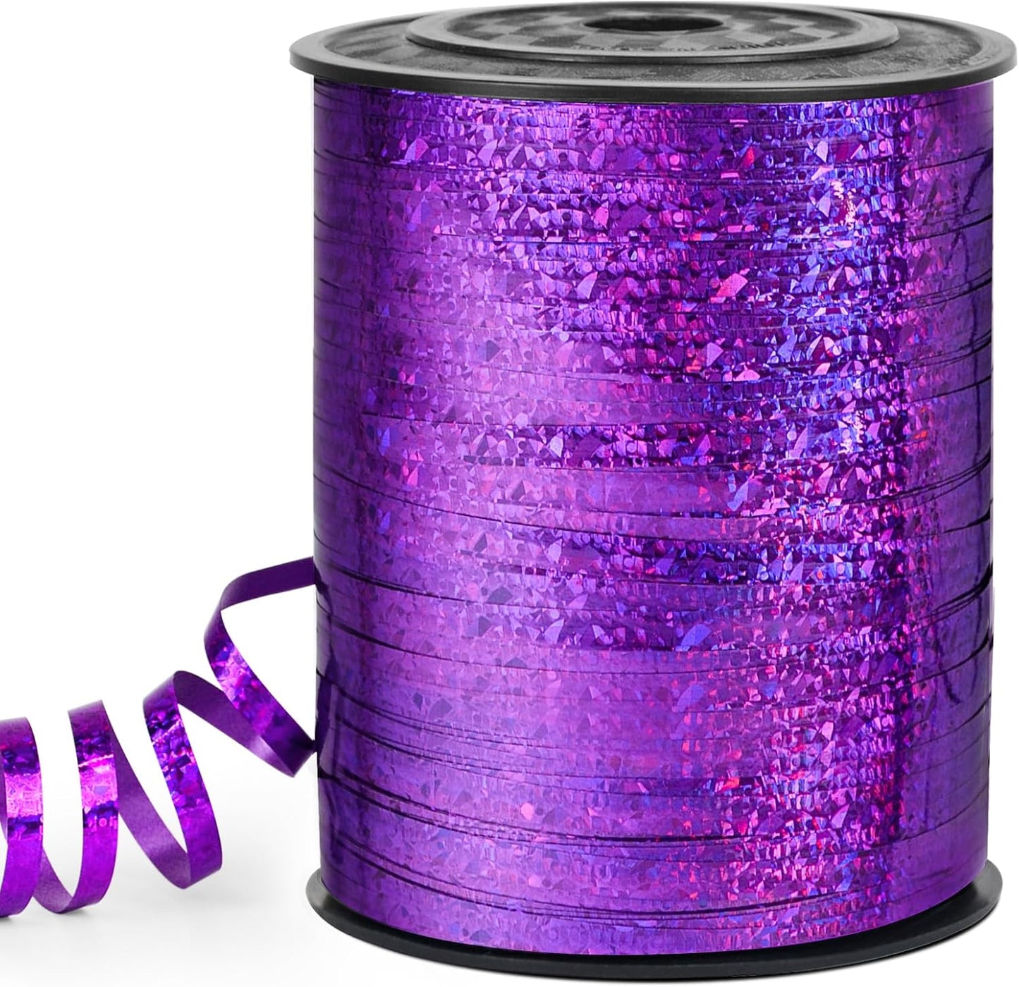 Dark Purple Curling Ribbon - 500 Yard Shiny Metallic Curly Gift Wrapping Ribbon for Florist Flowers