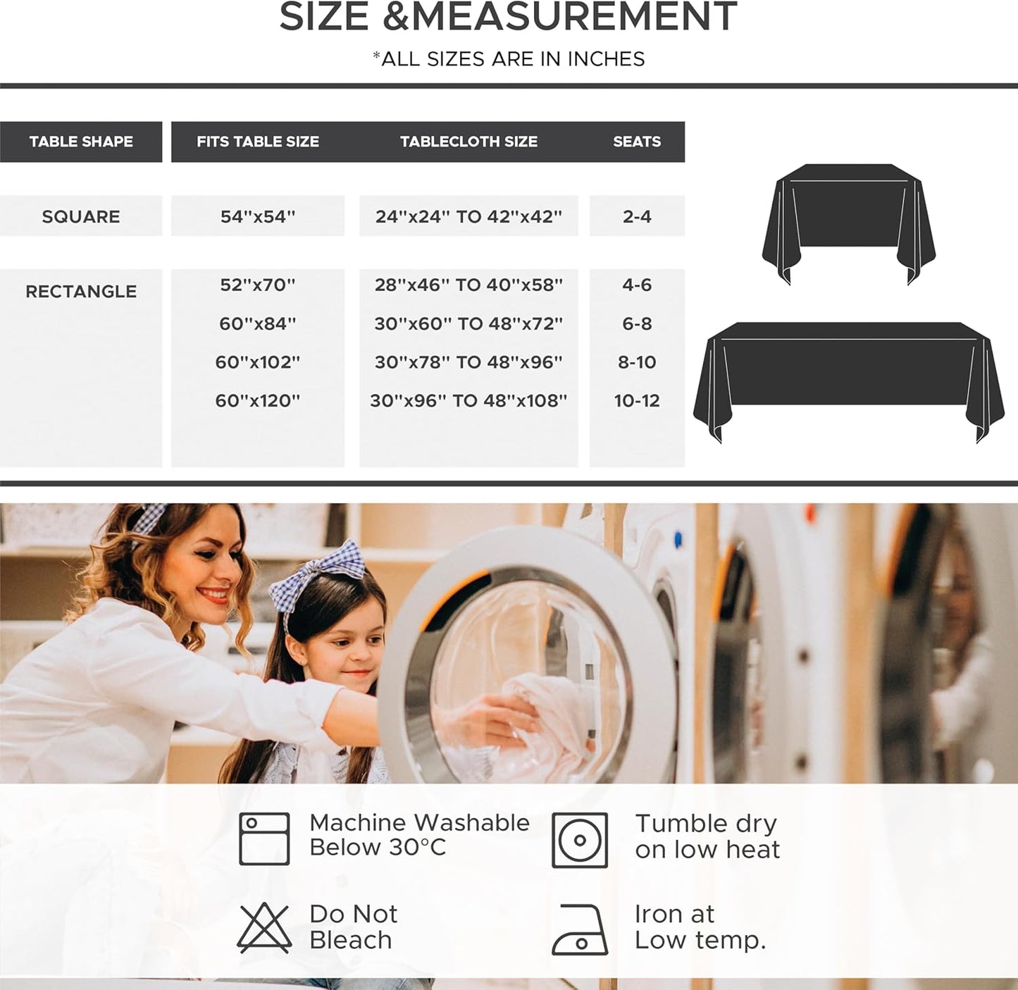 Fitable Square Table Cloth Linen Textured: Water & Stain Resistant Farmhouse Tablecloth, Washable Burlap Table Covers for Kitchen Dining Party(2 Pack, 54x54 Inch, Pink)