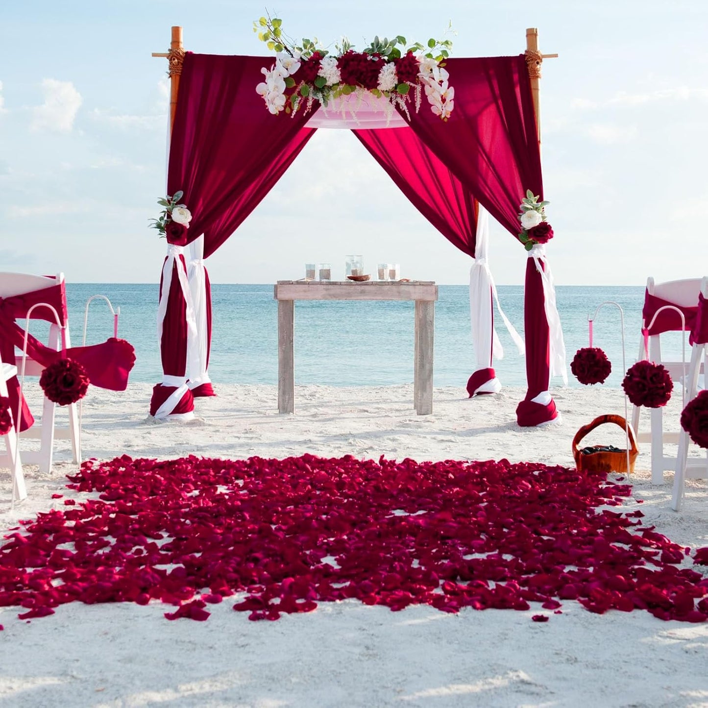 2 Panels Burgundy Backdrop Curtain, 10 x 7 Feet Background Curtains for Parties, Weddings, Baby Showers, Bachelorette Halloween, Christmas Birthday Party Photoshoot Backdrop Curtains Decorations