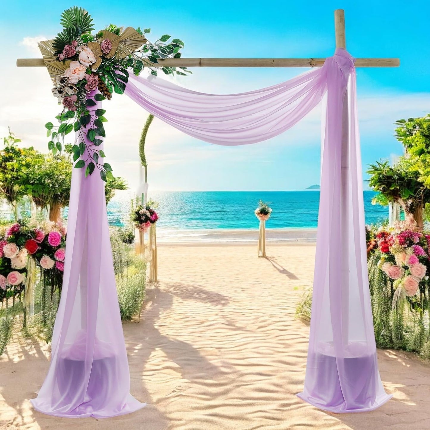 MDS Halloween Chiffon Draping Fabric - 1 Panel, 30" Wide x 50ft Long - Sheer Spooky Arbor & Canopy Drapery for Haunted House Backdrops, Party Ceilings, DIY Costumes & Themed Events - Orchid