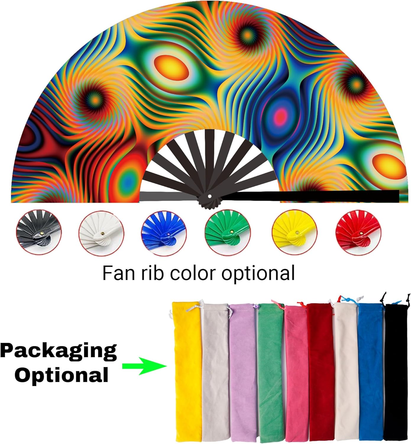 Custom Fans with Your Photo/Text - 13 Inch Personalized Folding Hand Fan for Line Dancing, Weddings, Parties | Decorative Gift for Women, Church Events & Dance Performances (30, 13 Inch)