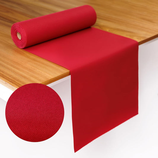 American Homestead Paper Table Runner Roll - 78 ft. Disposable Linen-Like Table Cover Roll - 20 Perforated Table Runners (16" x 48") for Parties, Weddings, and Events - Burgundy