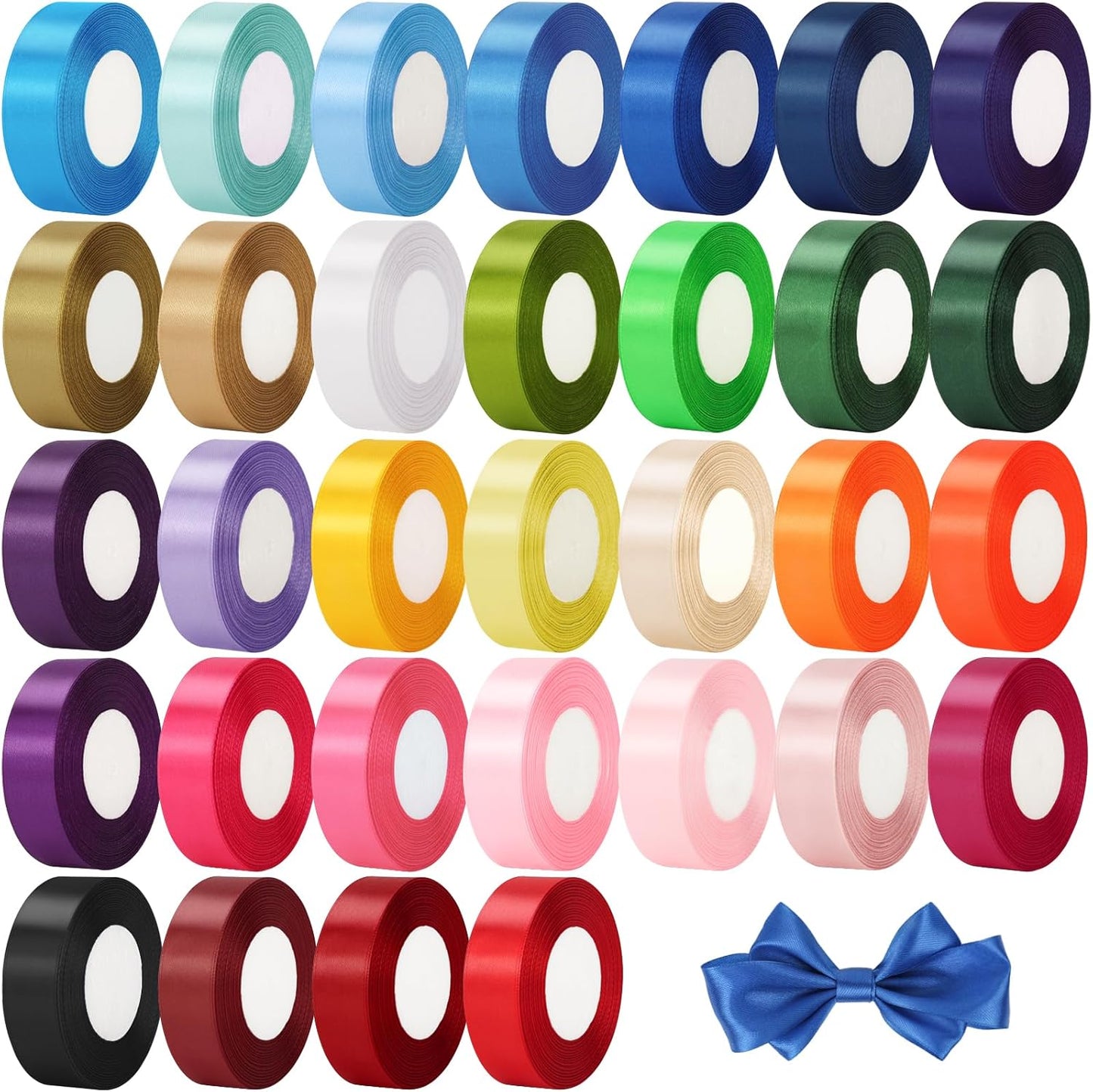 NESCCI 800 Yards Ribbon,1 Inch Satin Ribbon,Single Face Satin Ribbons, Perfect for Gift Wrapping,Wedding Decoration,Handmade Bows,Wrapping Bouquet,Halloween, Christmas